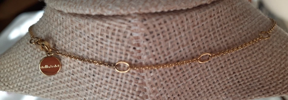 Collar Stella & Dot Luna Cuerno Tono Plata Tono Dorado Cadena Oeste Suroeste Foto 4 de 4