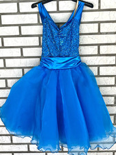 REDUCED Royal Blue Ballet dress long skirt stretch leotard size SA Weisman NWT