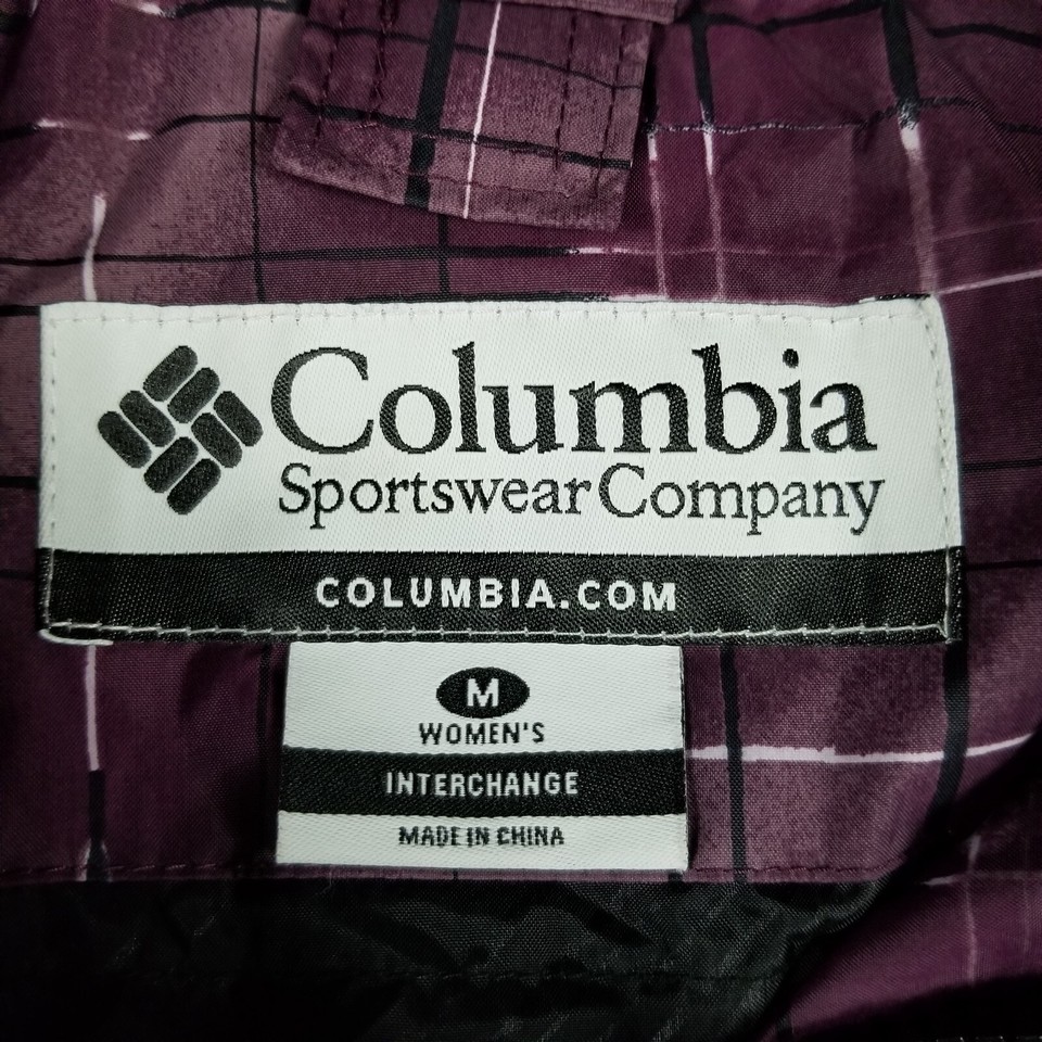 Columbia Jacket Womens Medium Purple Interchange Omni Tech Hooded