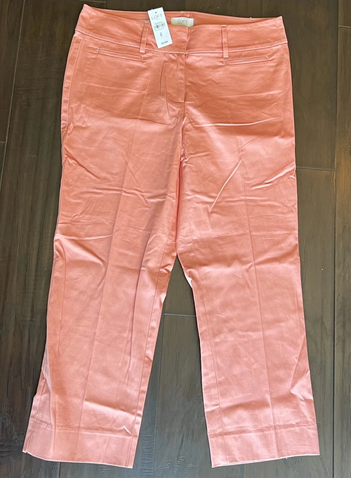 New Women's Ann Taylor LOFT Original Crop Coral Pink Cropped Pants Capri Size 6