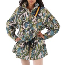 Kway Ladies Multicolor Kajsa Field Printed Nylon Jacket, Brand Size 8