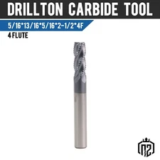 5PCS 4 Flute 5/16"x13/16"x2-1/2"  Solid Carbide Roughing End Mill AlTiN Coated
