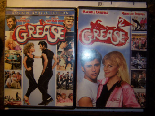 Grease & Grease 2--DVD--Both Widescreen--See The Condition Box - Afbeelding 1 van 1