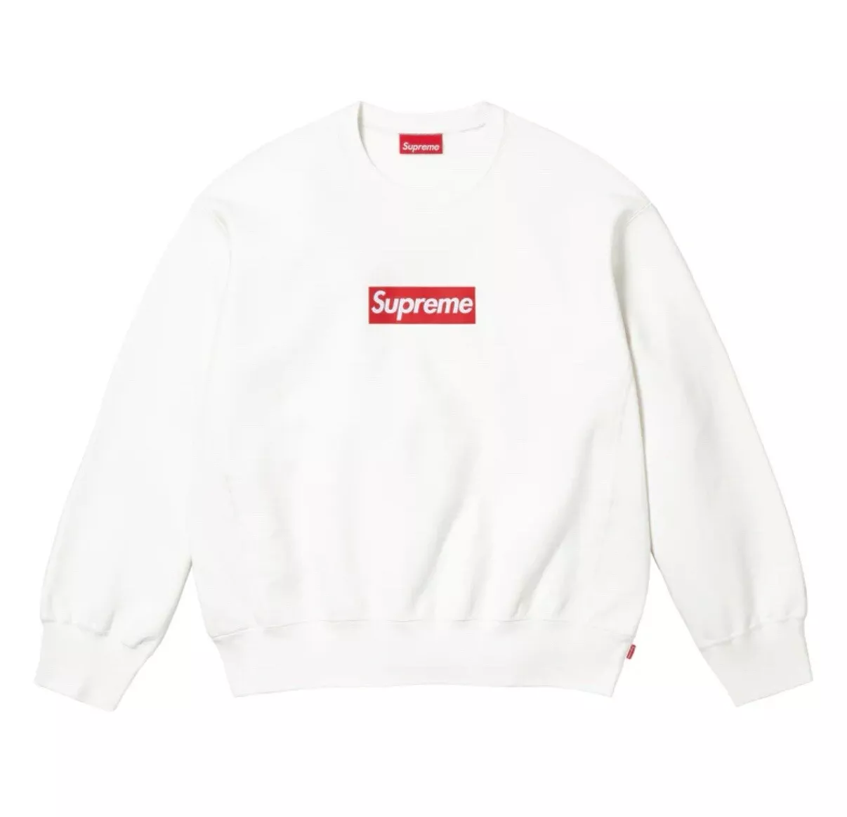 EN MAIN PRÊT À EXPÉDIER !!️ Logo Supreme Boîte Lavée Col Rond Blanc Taille M SS25 ✅ 