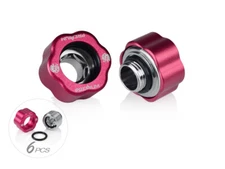 Bitspower Premium Master Hard Tube Fitting MHT16 6 Pack - Abrasive Red