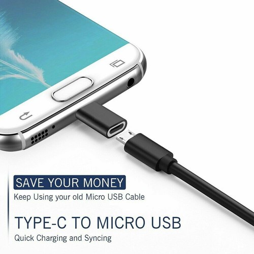 USB Type-C Male Connector to Micro USB 3.1 Female Converter USB-C Adapter R2W4 - Photo 4 sur 7