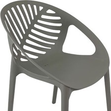 Sedia In Polipropilene Poltrona Da Interno Esterno Giardino Design con Braccioli