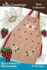 Strawberry Blossoms Anita Goodesign Embroidery Machine Design CD NEW