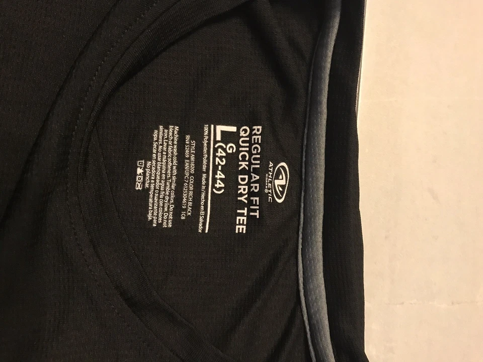 Mens Black Large Athletic Dry Fit Tshirt - Image 2 of 2