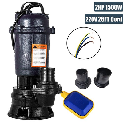 #ad 2HP 220V Submersible Sump Pump 1500W Cast Iron Sewage Pump 6498GPH W Float Switc $158.90