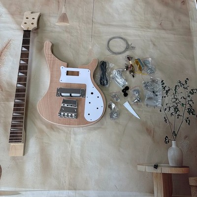 Unfinished DIY Electric Bass Guitar kit Rosewood Fingerboard