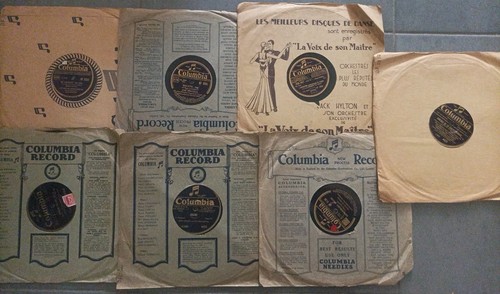 Lot De 7 Disques Columbia Gramophone, Principalement Orchestre Symphonique