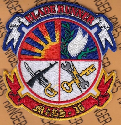 USMC Marine Corps Marine Aviation Logistics Sq MALS-36 ~4.25'' patch c/e