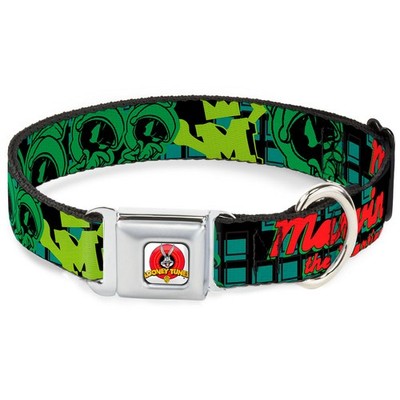Dog Collar LTA-Looney Tunes Logo White MARVIN THE MARTIAN w/Poses Bl (US IMPORT)