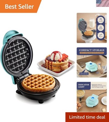 Electric Nonstick 4.5-Inch Mini Waffle Maker for Quick & Delicious Snacks