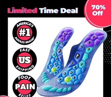 Akusoli Insoles for Foot Pain Relief, 220 lbs Support for Plantar Fasciitis, Hi