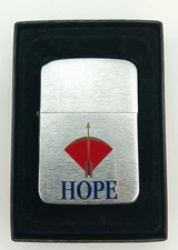Hope 41 Replica Red Zippo Collectible Used Smokeless Lighter
