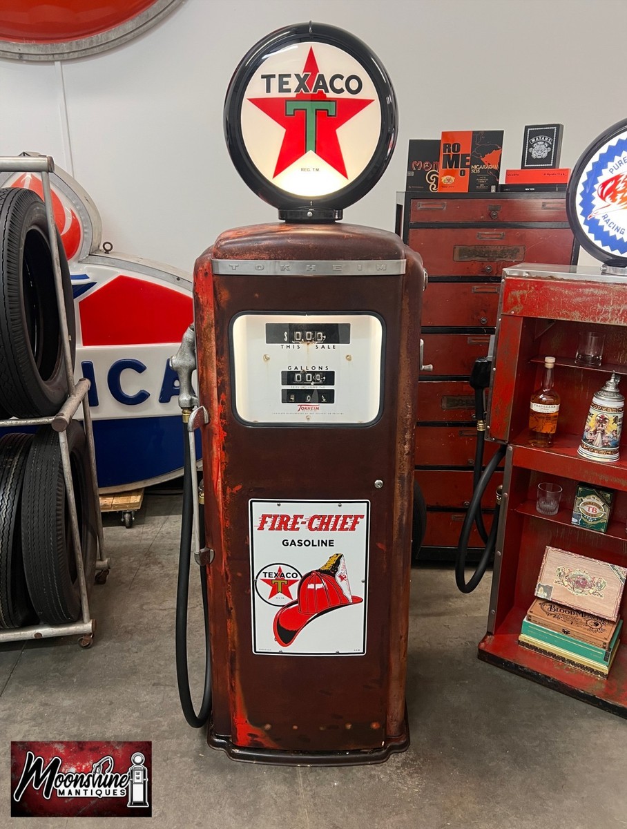 Rustoration 1950's TEXACO Fire Chief Tokheim 300 Gas Pump - Gas