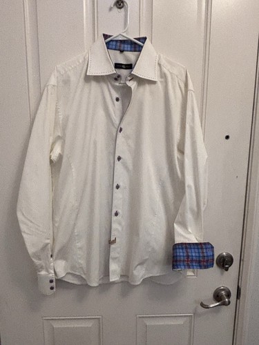 Stone Rose Men XL Button Down Long Sleeve Stretch White Shirt - Picture 1 of 12