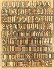 Wytłaczana introligator mosiądz złamanie grube mosiężne litery tłoczenie staroniemiecki