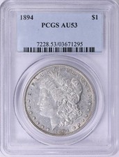 1894-P Morgan Dollar AU-53 PCGS Certified
