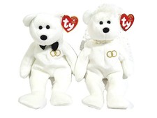 Ty Beanie Baby Babies 8th Gen Mr. and Mrs. Bear Set 8.5" Authentic MWMT