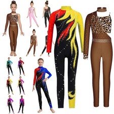 Girl Rhythmic Gymnastics Leotard Dance Unitard Full Body Figure Skating Jumpsuit