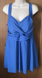 BLOOMCHIC WOMEN'S SWIM DRESS BLUE Size 22 24