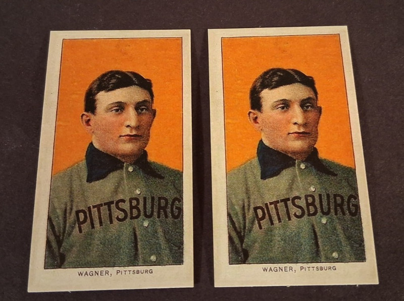 2 HONUS WAGNER REPRINT TOBACCO BASEBALL CARDS, SWEET CAPORAL CIGARETTES