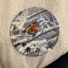 Wedgwood Winter Dawn Robin Redbreast Decorative Wall Plate. By Trevor Boyer