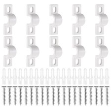 10 PCS Wire Shelf Clips, Clips for Metal Shelving Closet Large, White 