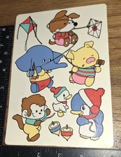 Vintage Stickers,Colorful Animals Kites  Vinyl 1 Big Sheet