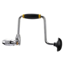  Professional Carpenters Bit Brace Hand Crank Drill with 12-Inch Swing 