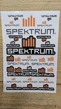 🔥 Spektrum Rc Sticker Sheet Black&Orange 6"×4" Spektrum Sheet Stickers Rc Decal