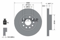 Textar Bremsscheiben Textar PRO Ø 280Mm InnenbelüFtet Beschichtet FüR VAG 921207