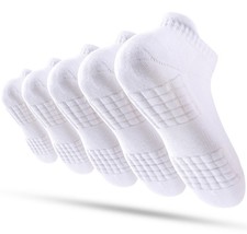 Women's Ankle Athletic Running Socks, Anti-Blister Cotton Cushioned Wicking S...