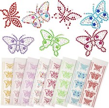 40 Pieces Butterfly Rhinestone Stickers Face Body Gem Self Adhesive Butterfly