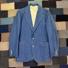 Vintage 80s Levi's Panatela Chambray Blazer Denim Tailored Jacket