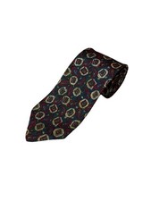 Vintage Brooks Brothers Mens Silk Tie Paisley Green Burgundy Preppy Made in USA
