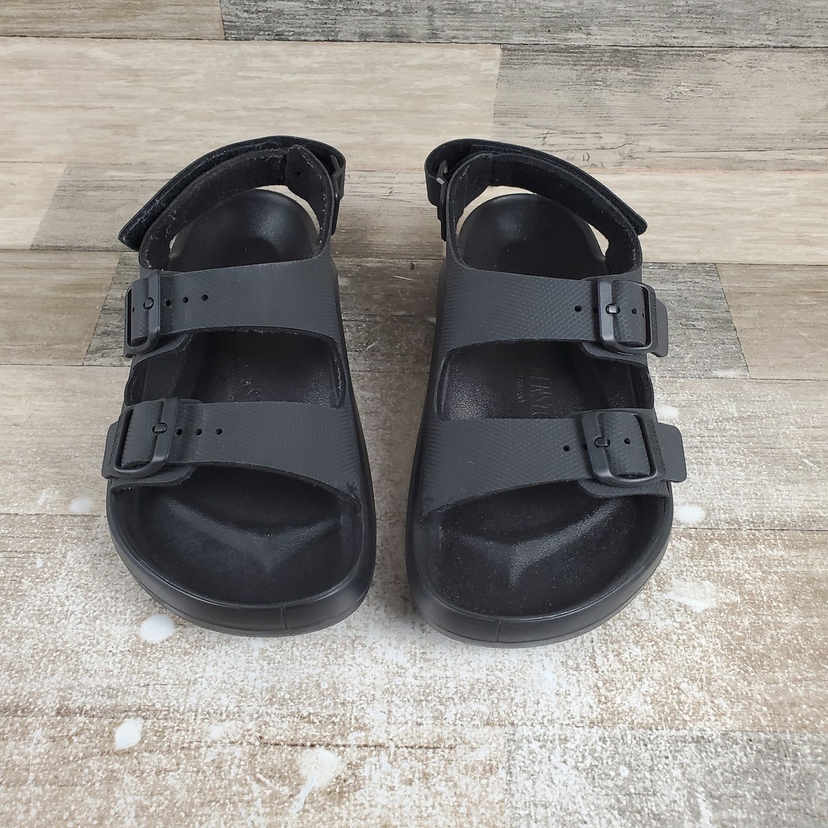 Birkenstock Mogami Terra Womens Sandals Sz 6 Apex Black Adjustable Slingback View 2