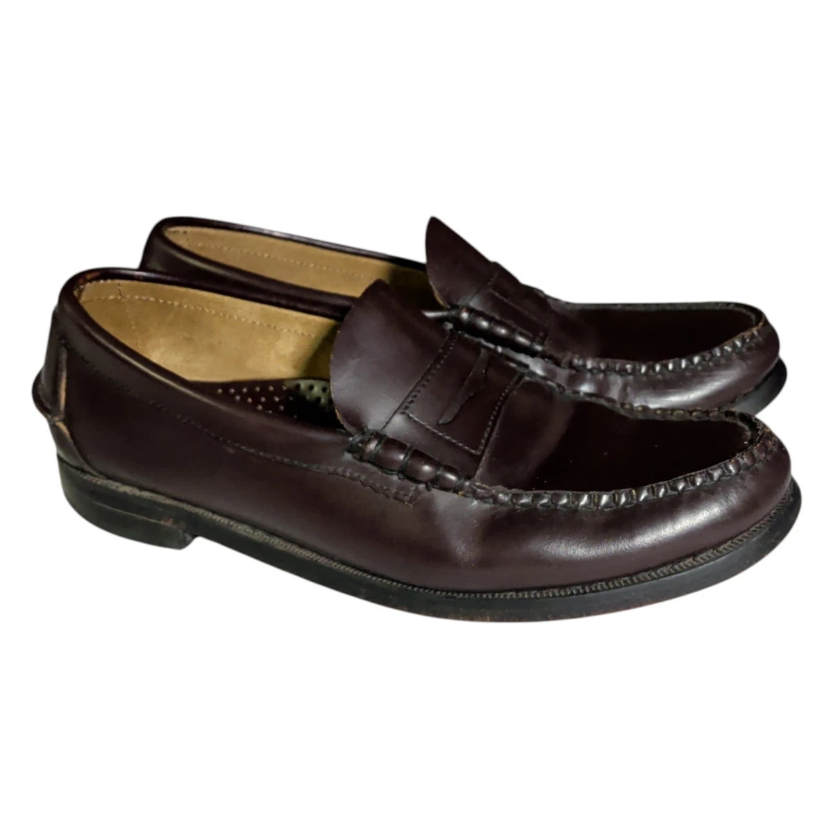 JL coombs mens size 9 wide E shoes brown burgundy leather comfort work loafers E Loafer Brown Casual Shoes for Men for sale | eBay main image 4