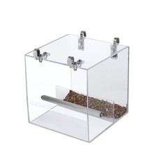 Automatic Bird Feeder No Mess Cage Pet 6.3 x x inch, transparent