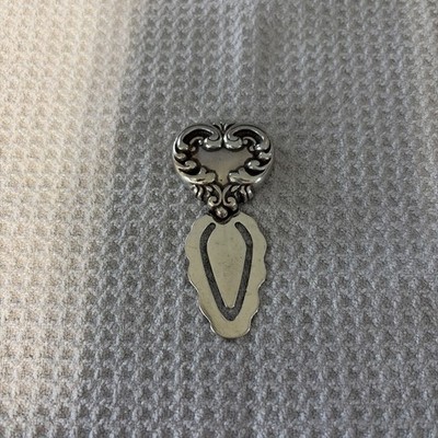 Vintage Brighton Silver Tone Bookmark, Paper Clip Scrolled Heart retired