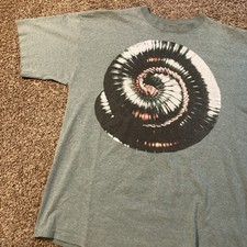 Vintage 90s Nine Inch Nails Spiral T Shirt Closer To God Green XL Single Stitch