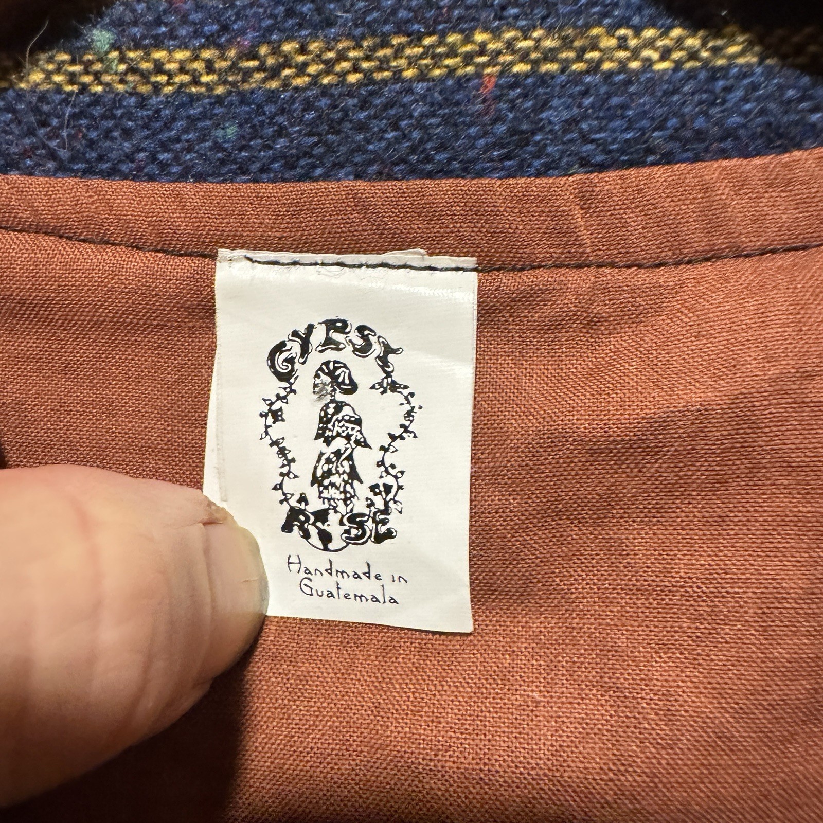 GYPSY ROSE Patchwork Wool Blend Shirt Jacket Hipp… - image 5