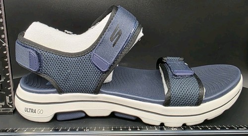Skechers Men's Go Walk 5 Carbourg Open Toe Sandals - Navy/Black - UK 11 / US 12 - Picture 10 of 23