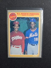 1985 Fleer Baseball Dwight Gooden RC & Juan Samuel Rookie Phenoms #634