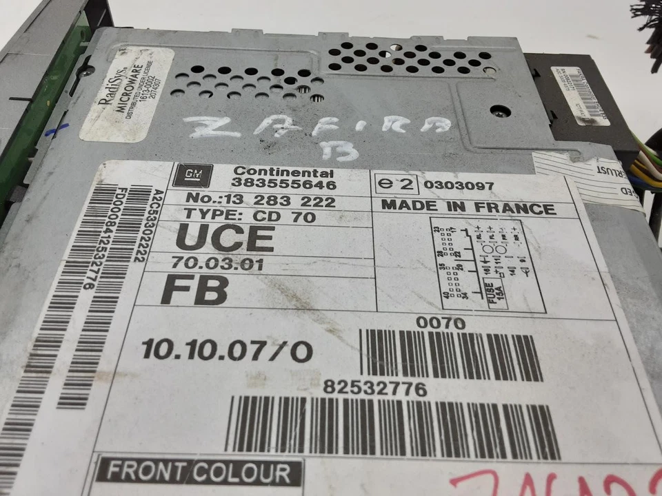 OPEL ZAFIRA 2005-2007 Radio Autoradio 13283222 - Bild 3 von 4