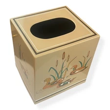 Andre Richard Mallard Duck Square Tissue Box Vintage Retro MCM Grandma Cabin