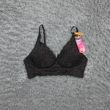 Maidenform Bra Womens 36A Black Lace Wireless Cups Convertible Halter NWT